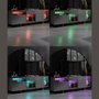 Hanah Home Soporte de TV Antracita y Dorado con Iluminación